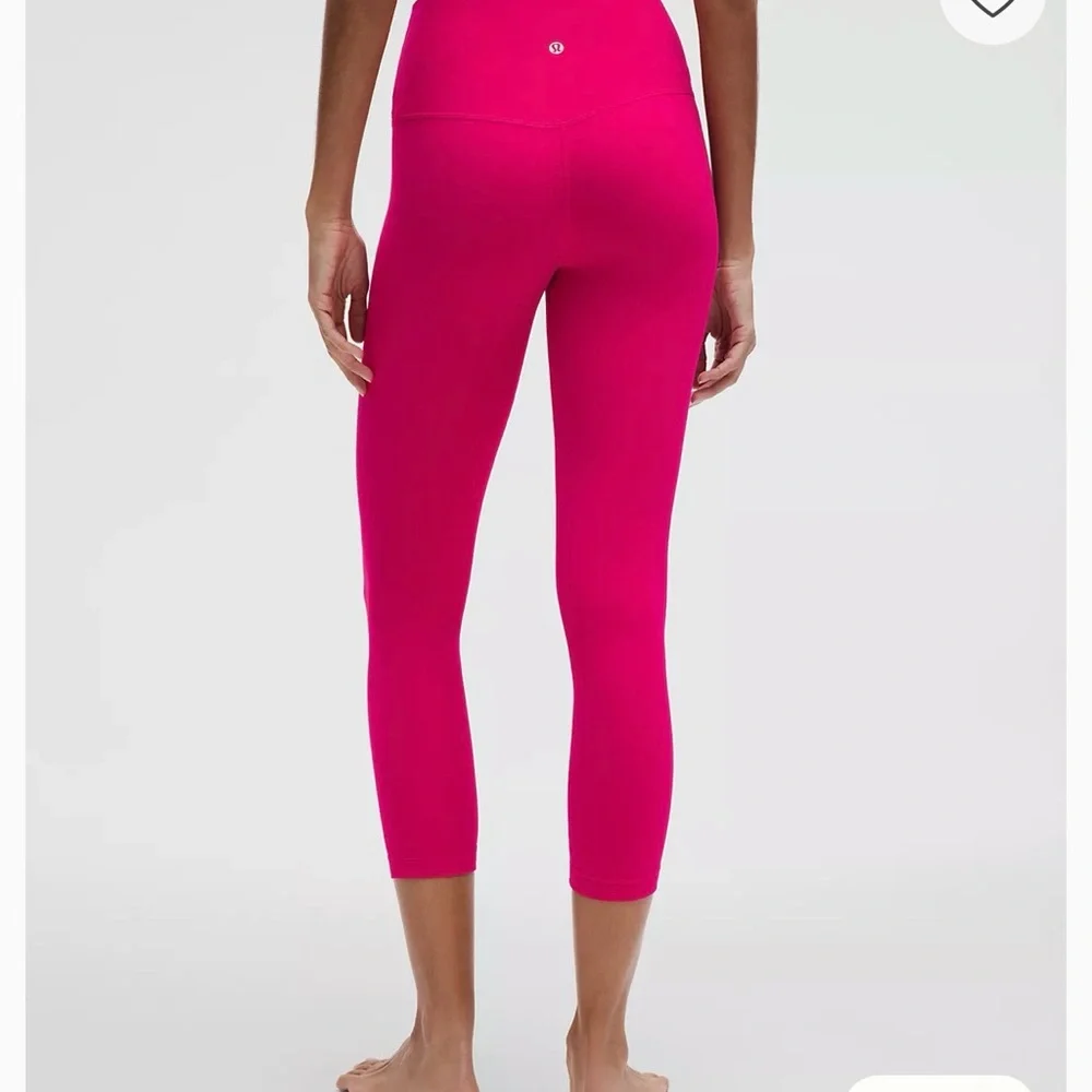 Lululemon 23 inch high rise crop align pants Pink High-Waisted Leggings - Picture 1 of 4